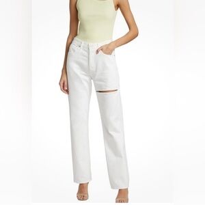 AGOLDE Lana Slice High-Rise Straight-Leg Jeans
